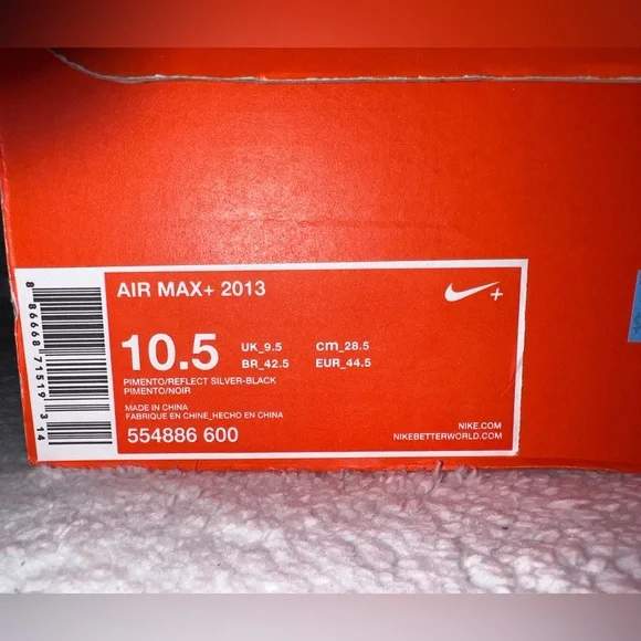 Rare Nike Air Max+ 2013 Pimento - Size 10.5